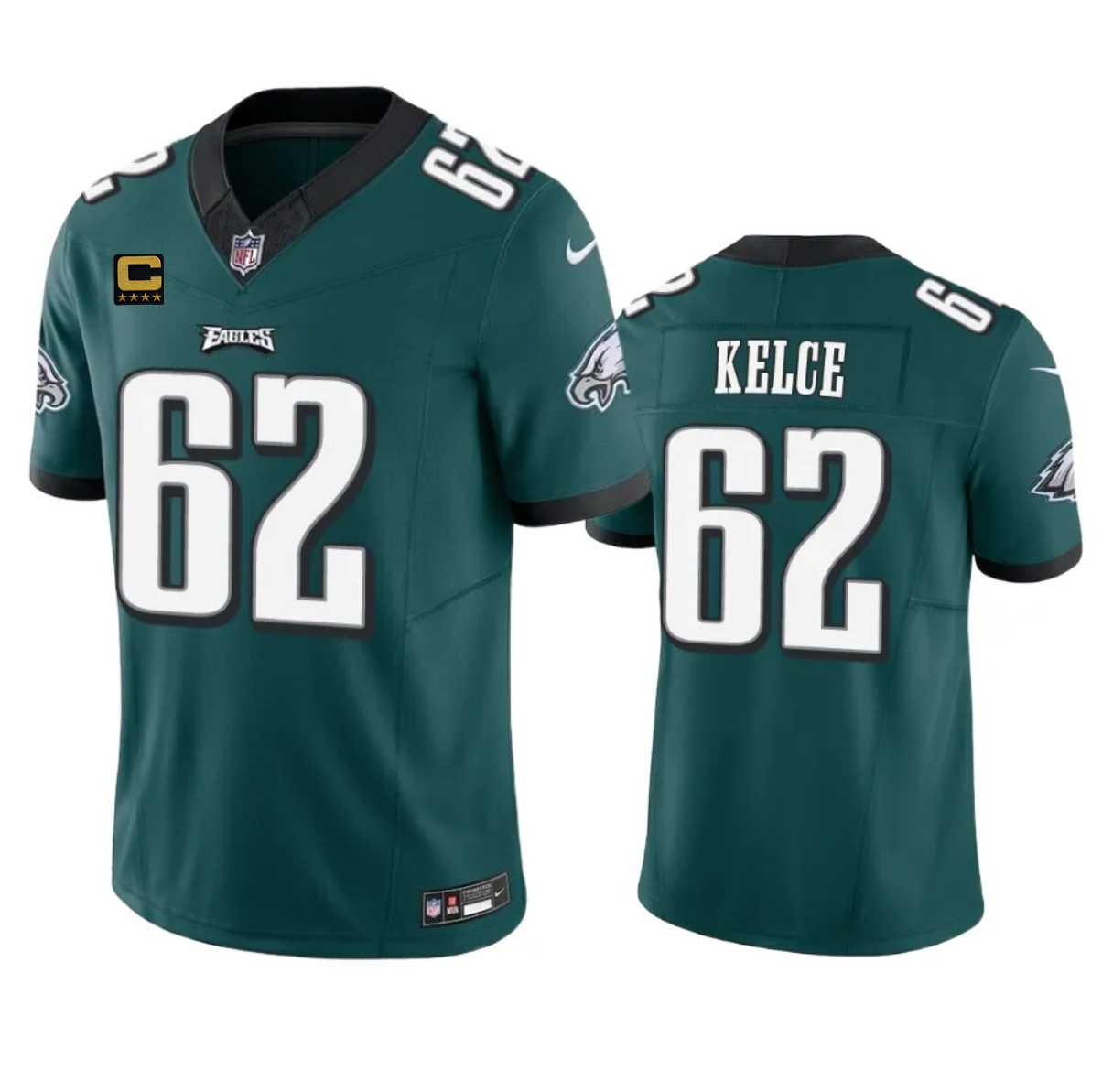 Men & Women & Youth Philadelphia Eagles #62 Jason Kelce Green 2023 F.U.S.E. With 4-Star C Patch Vapor Untouchable Limited Jersey,We sell and wholesale Men & Women & Youth Philadelphia Eagles #62 Jason Kelce Green 2023 F.U.S.E. With 4-Star C Patch Vapor Untouchable Limited Jersey on line form chian!